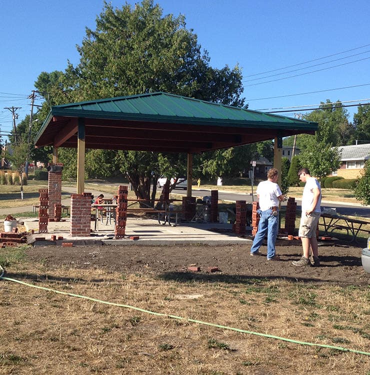 Ribbon Cutting for little cubs field picnic pavillion